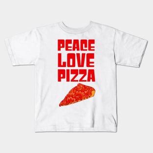 Peace Love Pizza Kids T-Shirt